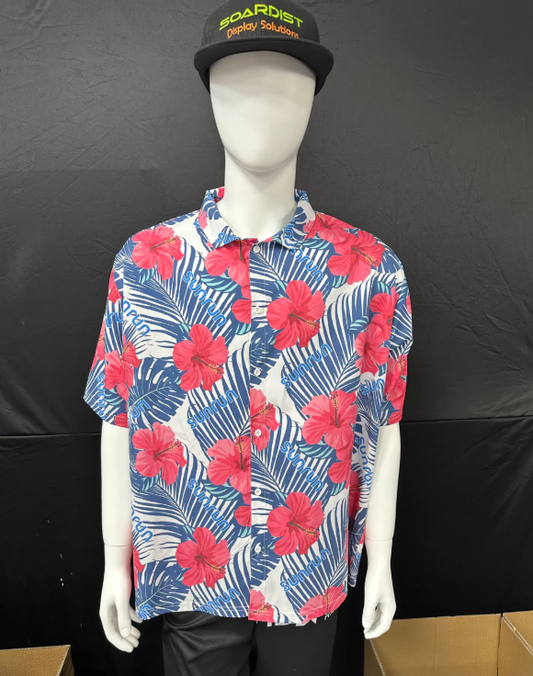120GSM Milk Silk Sport Polo Shirt Full Button (Full Dye Sublimation) #500075