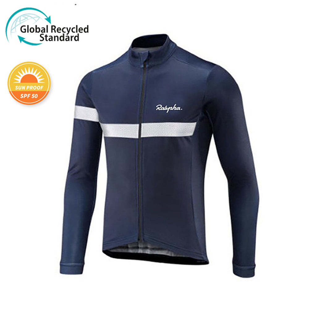 GRS/SPF 50+ 150GSM Mesh Cycling Jersey Long Sleeve (Full Dye Sublimation) #500092