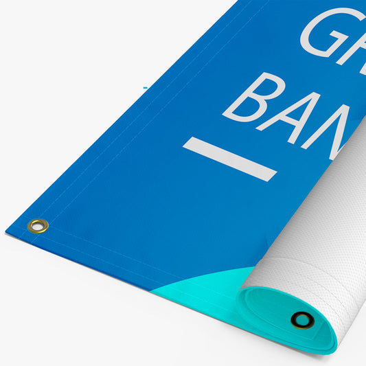 Custom 18oz blockout vinyl banner with single-sided printing