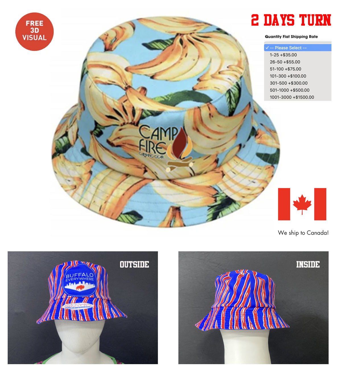 Sublimated Bucket Hat #500093