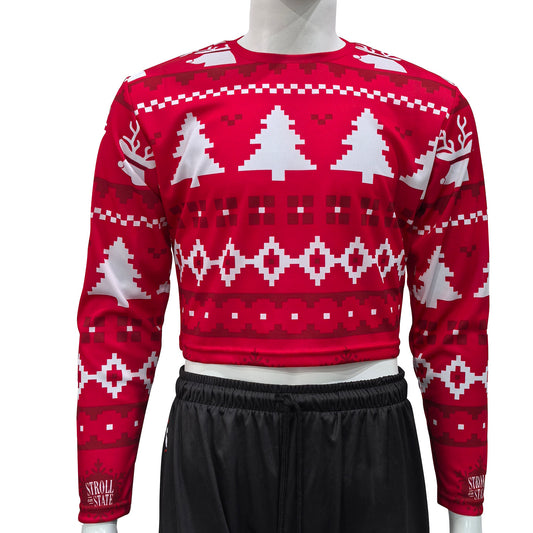 150GSM Mesh Jersey Cropped Long Sleeve Crew Neck (Full Dye Sublimation)#USA500246