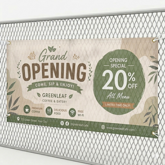 custom mesh banner for outdoor fence advertising