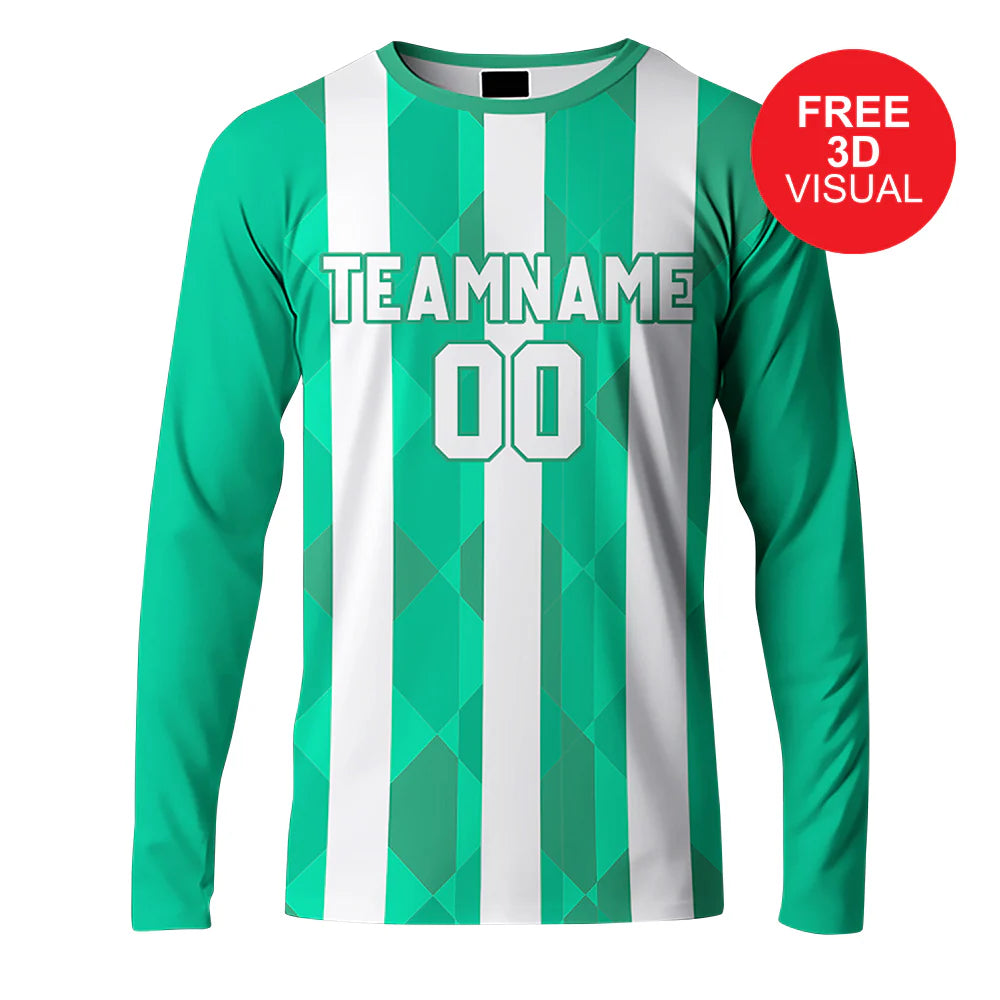 150GSM Mesh Jersey Long Sleeve Crew Neck (Full Dye Sublimation)#USA500003