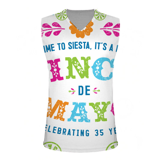 150GSM Mesh Jersey V Neck Sleeveless (Full Dye Sublimation) #USA500086